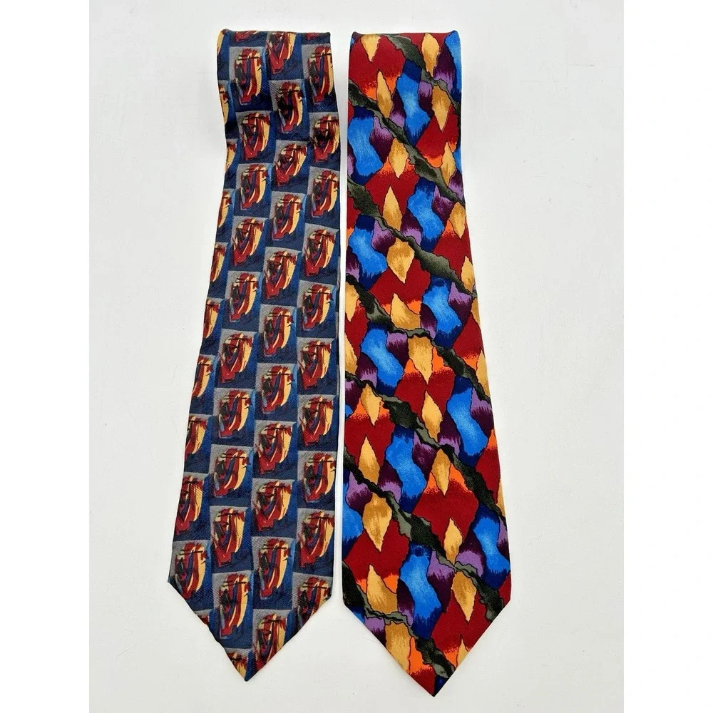 Jerry Garcia Ties Lot Of 2 Silk‎ Blue Mountain & Stonehenge Grateful Dead